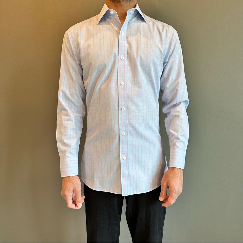 Bonobos Men's Light Blue Check Dress Shirt